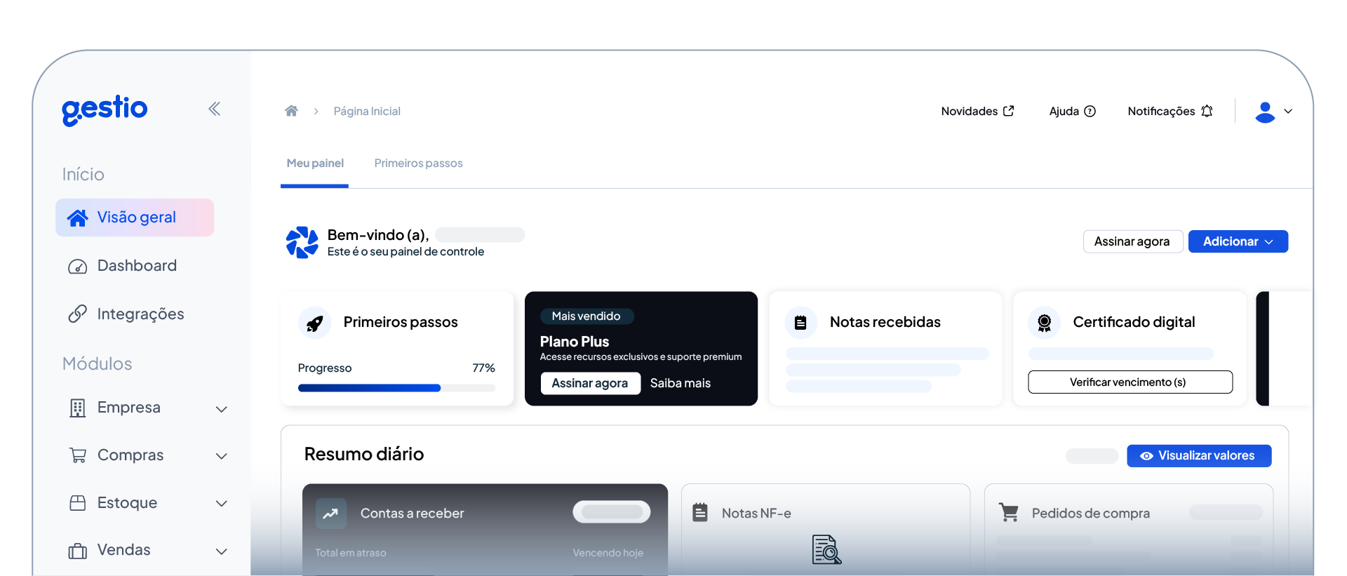 Dashboard Gestio